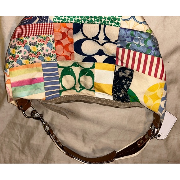 Coach Patchwork Hobo Bag in pastel colors. Gently used. - Picture 2 of 8